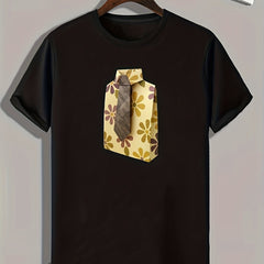 Men's Floral Pattern Print Sports T-shirt