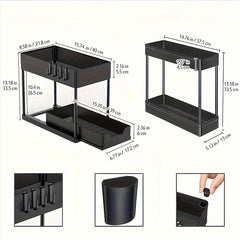 Kitchen Sink Shelf Under Counter Top Pull-out Storage Shelf