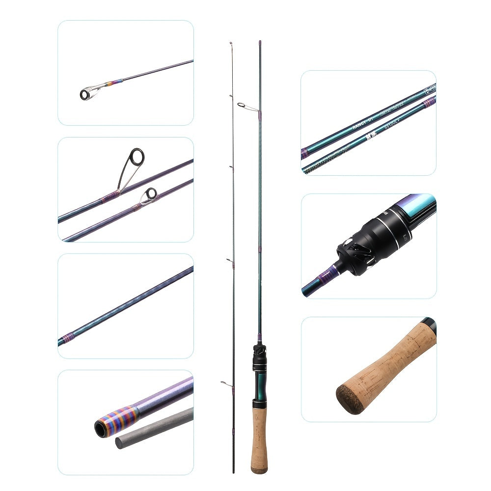 Ultralight Trout Fishing Rod Carbon Fiber Spinning Casting Rod For Crappie