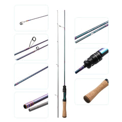 Ultralight Trout Fishing Rod Carbon Fiber Spinning Casting Rod For Crappie