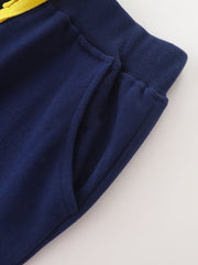 Boys Excavator Embroidered Long Pants Spring Autumn Kids Clothing