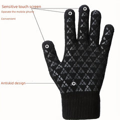 Waterproof & Windproof Outdoor Sports Gloves, Hat & Scarf Set