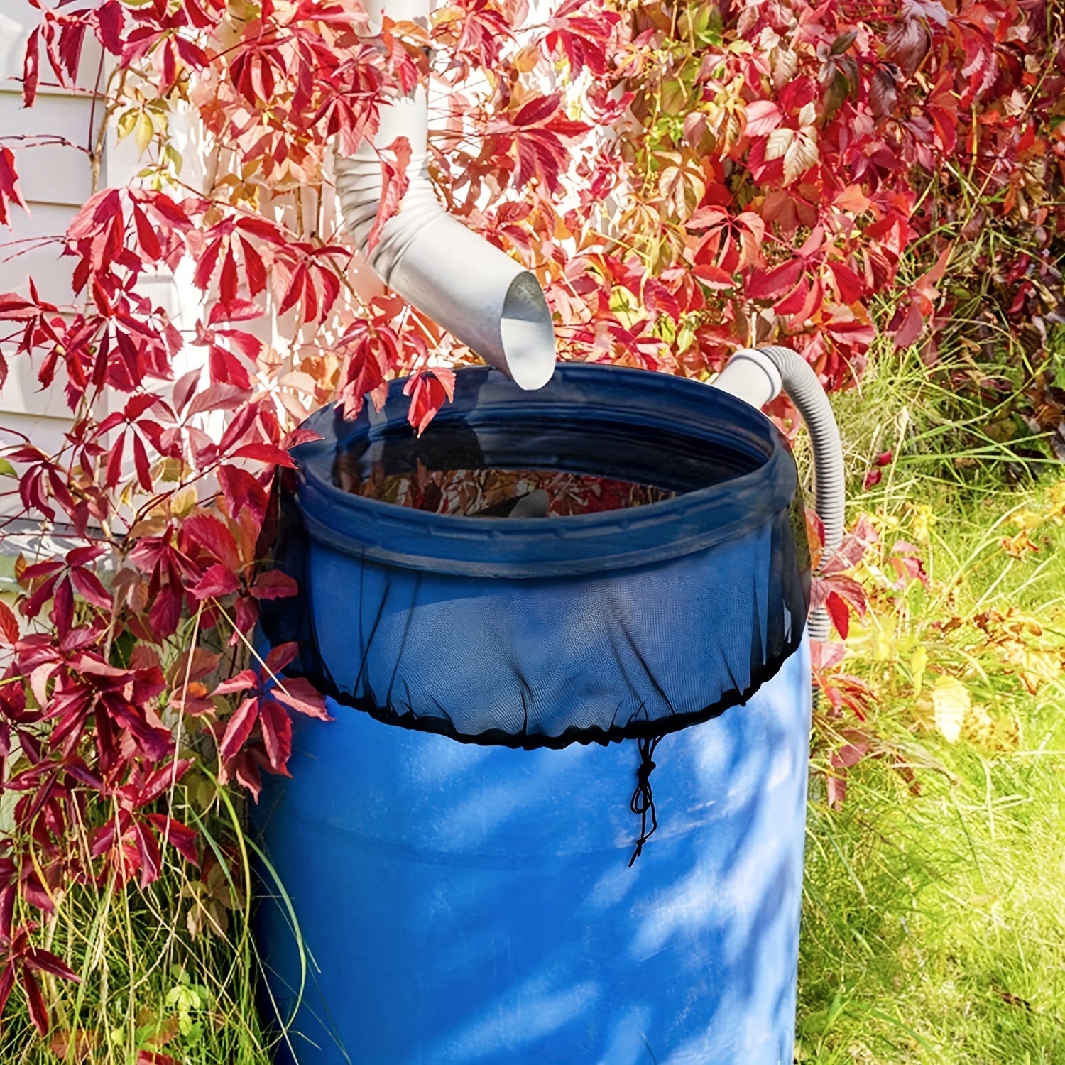 Garden Bucket Protection Net Cover Rain Barrel Filter Water Tank Screen