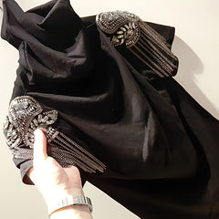 Exaggerated Crystal Epaulettes Dresses Clothing Accessories