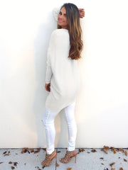 Casual Sweater Women's Plus Solid V-Neck Pullover Jumper