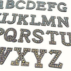 26pcs 4 5 4 Letters Clothing Bling Letter Patch Glitter Alphabet Rhinestone