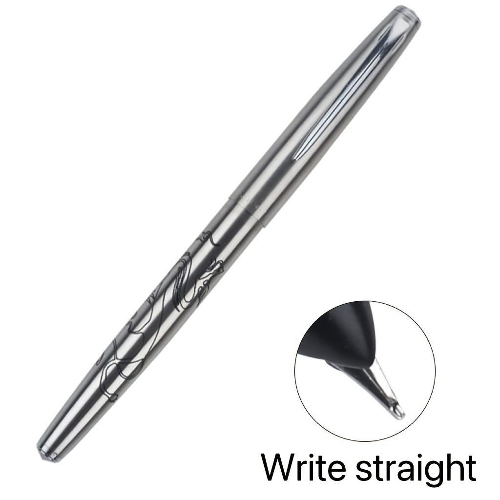 Steel Men's Calligraphy Fountain Pen Great Gift for Students, Artists