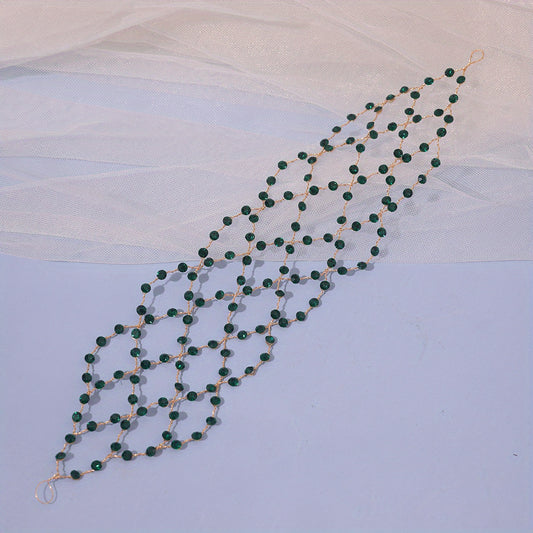 Faux Pearls Birdcage Veil Metal Net Headband Bridal Hair Hoop Bachelorette