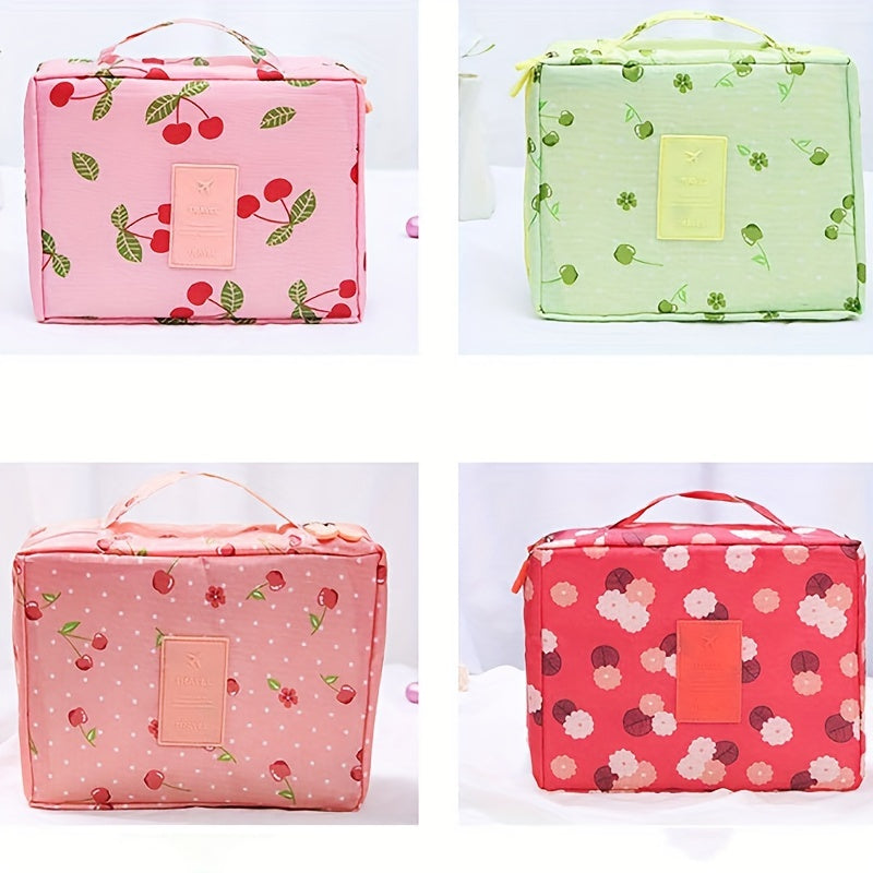 Women's Makeup Storage Bag With Handle Portable Travel Toiletry Cosmetic Bag