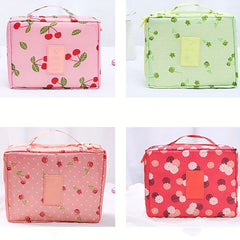 Women's Makeup Storage Bag With Handle Portable Travel Toiletry Cosmetic Bag