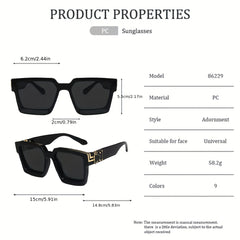 Men's Square Retro Punk Rock Hip Hop Sunglasses