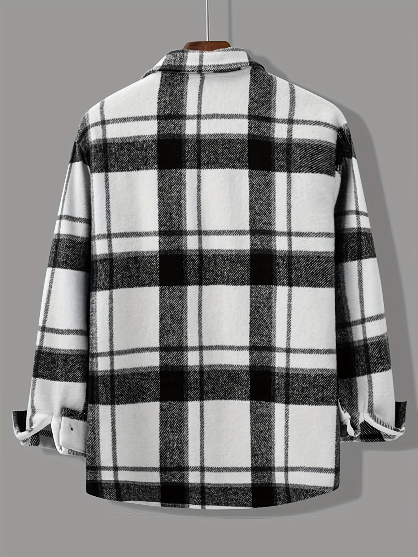 Men's Plaid Button Up Long Sleeve Shirt
