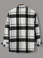 Men's Plaid Button Up Long Sleeve Shirt