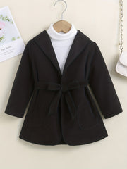 Girls' Peacoat Fleece Lapel Overcoat For Autumn Winter