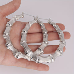 3 Pairs Punk Hoop & Rhinestone Earrings Set Hip Hop Jewelry