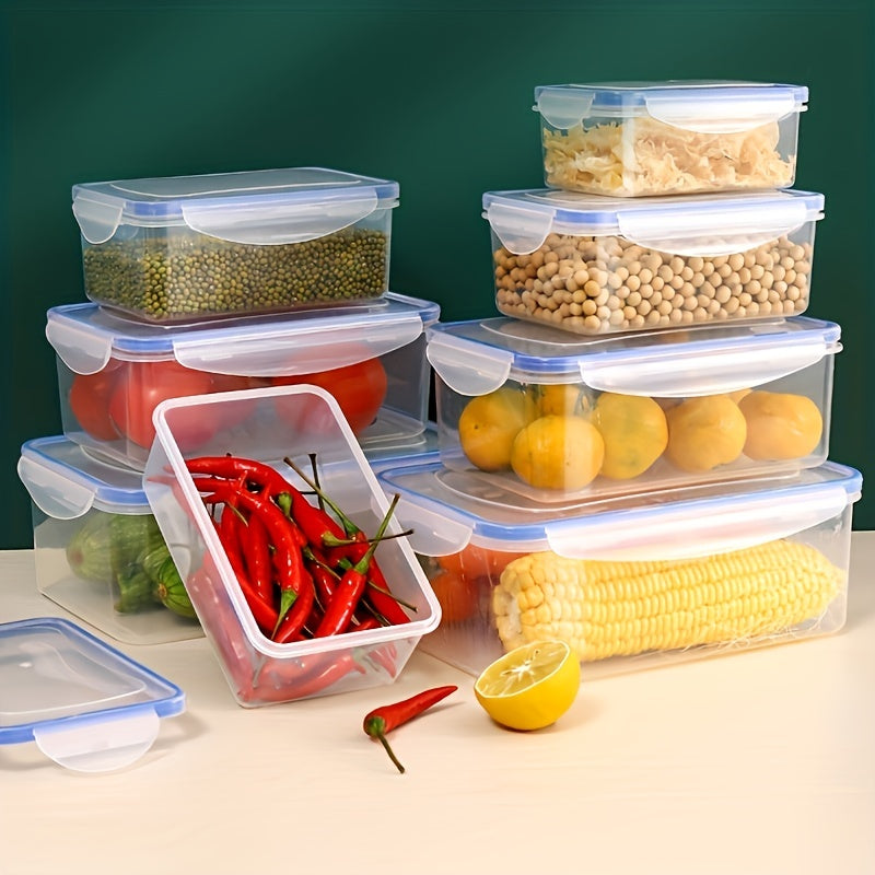 4pcs Freshkeeping Boxes Microwave Lunch Box Sealed Storage Box Food Storage