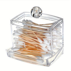 Acrylic Cotton Swab Storage Jar - Organize Cotton Pads