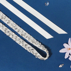 Sparkling Rhinestone Bridal Belt Hand Sewn Floral Design