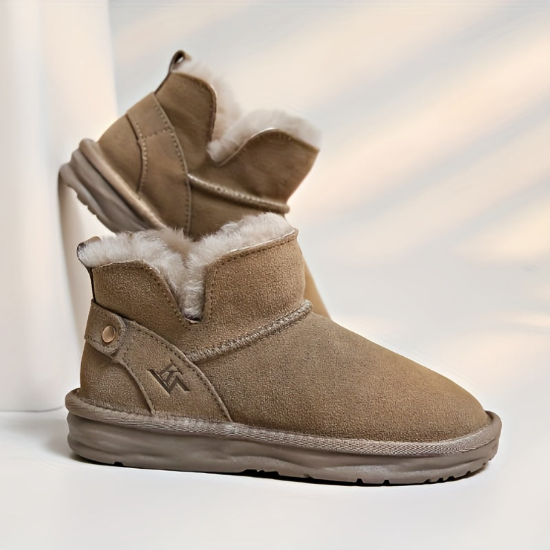 Women's Non-Slip Snow Boots Thickened Medium Tube Warm Shoes