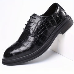 Men's Textured Oxford Shoes Lace up Front Dress Shoes For Men Business Formal