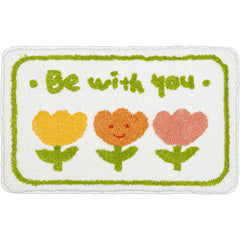 1pc Cartoon Floor Mat Toilet Water Absorbent Non-slip Bathroom Mat