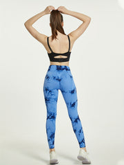 Tie Dye Running Yoga Pants High Waist Quick Dry Women's Activewear