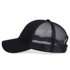 Men's Skull Fork Heart Baseball Cap Mesh Hat