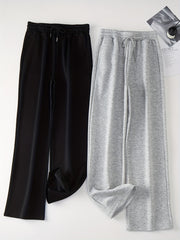 2pcs Elastic Drawstring Sweatpants Women's Activewear