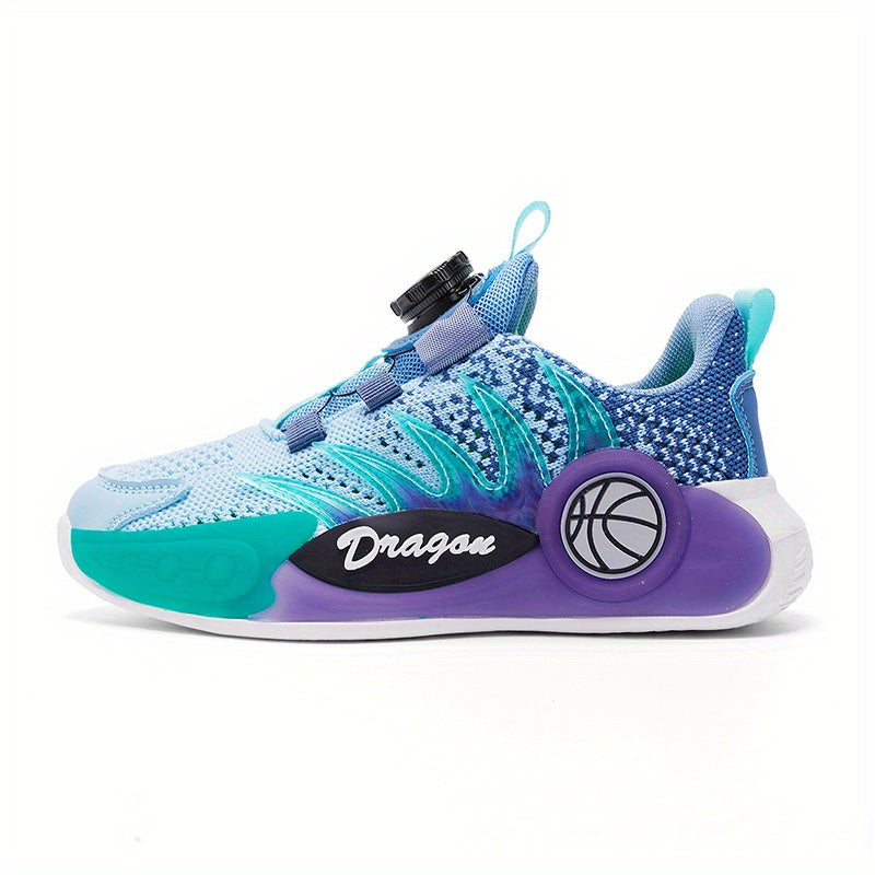 Men's Rotating Buckle Basketball Shoes Non Slip Sneakers