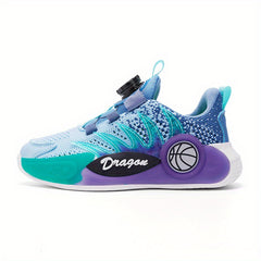 Men's Rotating Buckle Basketball Shoes Non Slip Sneakers