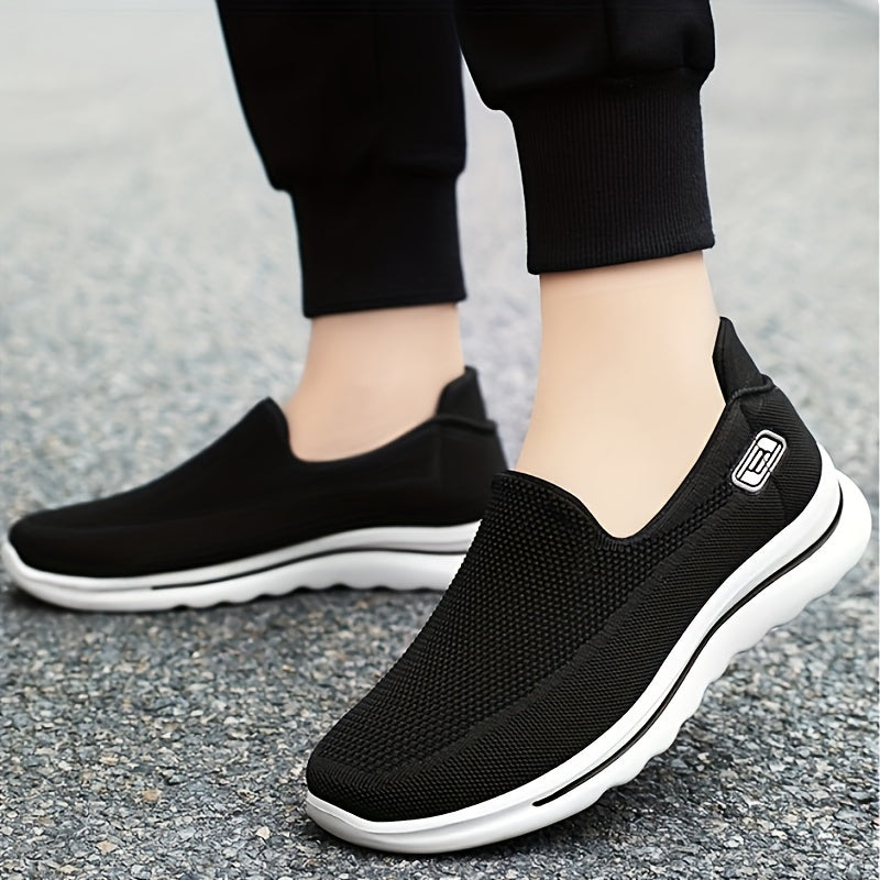 Thick Bottom Slip On Sneakers Mesh Lightweight Non Slip Shoes