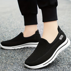 Thick Bottom Slip On Sneakers Mesh Lightweight Non Slip Shoes