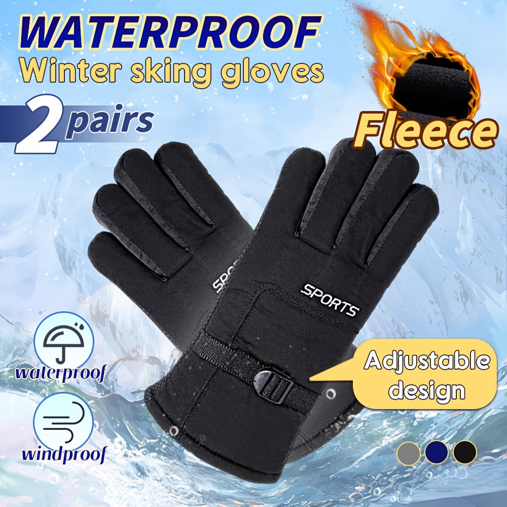 Winter Thermal Gloves Full Finger Ski Touch Screen Anti Slip Warm Liners