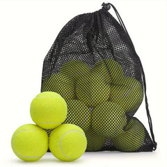 Durable High Elastic Tennis Balls - Set of 12 with Mesh Bag