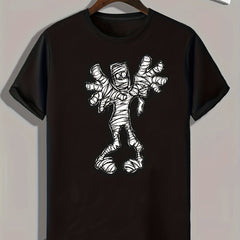 Mummy Print Men's Graphic T shirt Halloween Tee