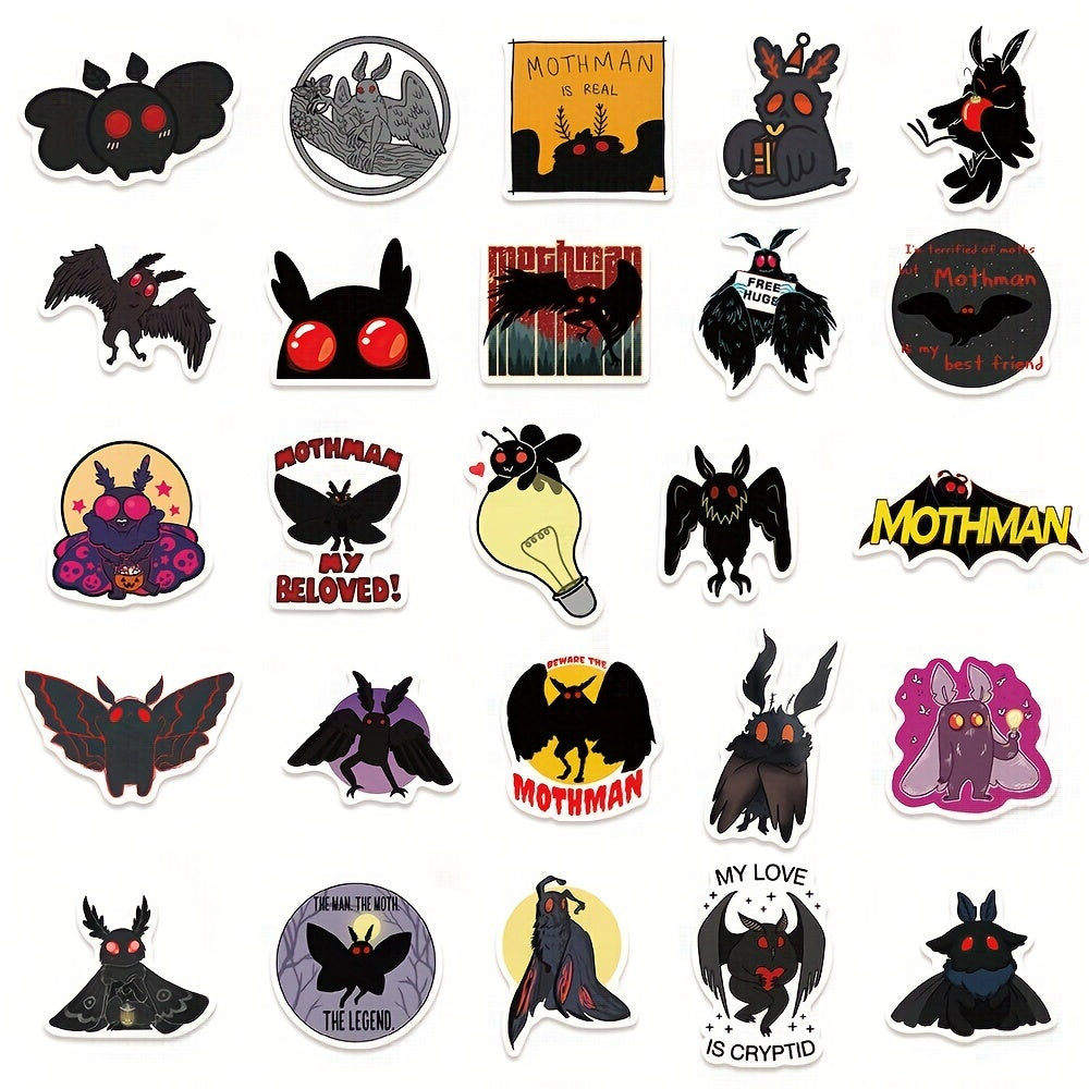 50pcs Monster Mothman Series Stickers - Waterproof DIY Sticker Pack