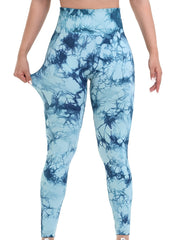 3pk Tie Dye High Waist Yoga Pants Scrunch Butt Leggings Women's Activewear