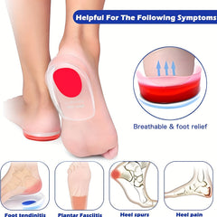 Silicone Heel Pads Gel Heel Cup for Plantar Fasciitis