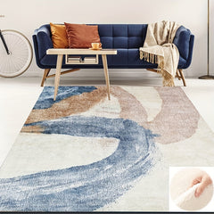 Fluffy Faux Wool Area Rug Modern Contemporary Large Carpet