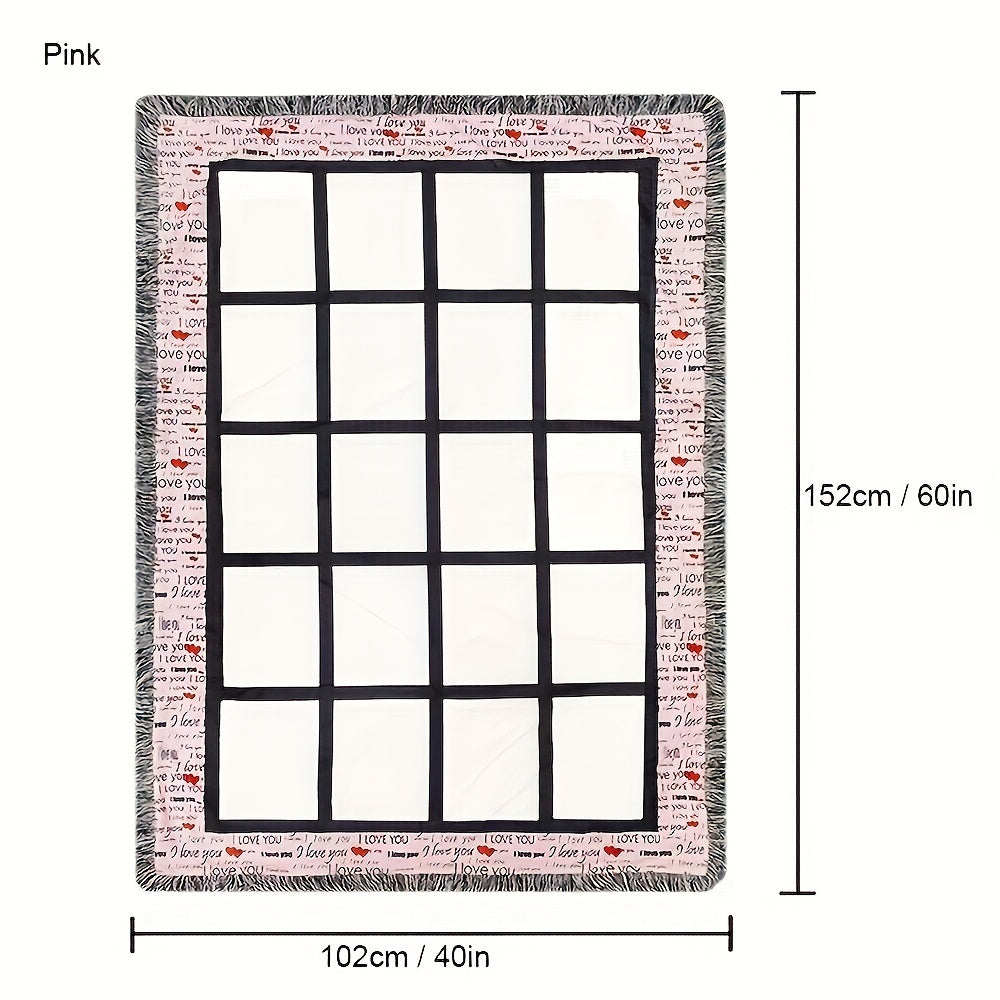 Custom 40x60 Sublimation Polyester Throw Blankets with 20 Panels