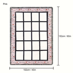 Custom 40x60 Sublimation Polyester Throw Blankets with 20 Panels