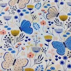 Butterfly Printing Twill Cotton Fabric Set for DIY Sewing Quilting