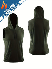 Men's Hooded Quick Drying Sports Vest Breathable Tank Top