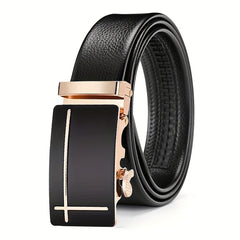 Men's PU Automatic Buckle Pants Belt Business Casual Universal Matching Belt