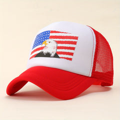 Flag Eagle Baseball Cap Independence Patriotic Trucker Hat