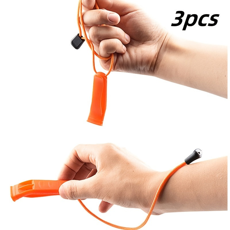 3pcs Survival Whistle with Lanyard for Outdoor Camping