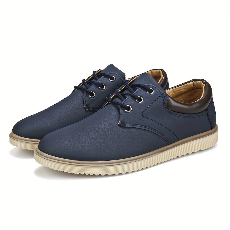 Men's Padded Collar Derby Shoes Lace up Front Business Formal
