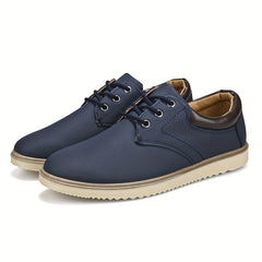 Men's Padded Collar Derby Shoes Lace up Front Business Formal