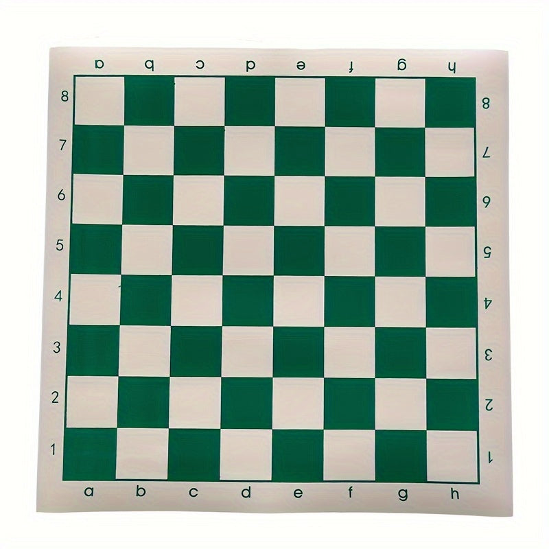 Leather Checkerboard Green Grid Chess Set