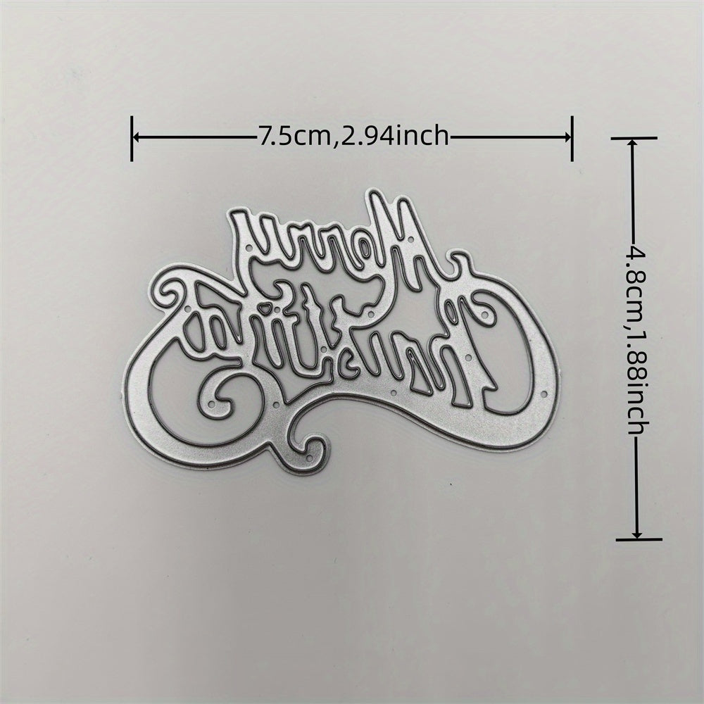 English Blessing Words Merry Christmas Letter Cutting Mold